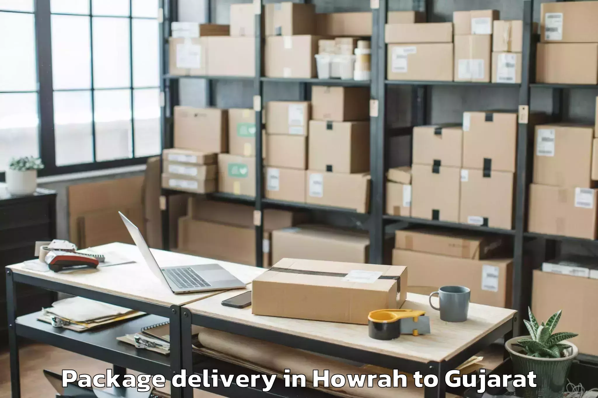 Professional Howrah to Jambughoda Package Delivery